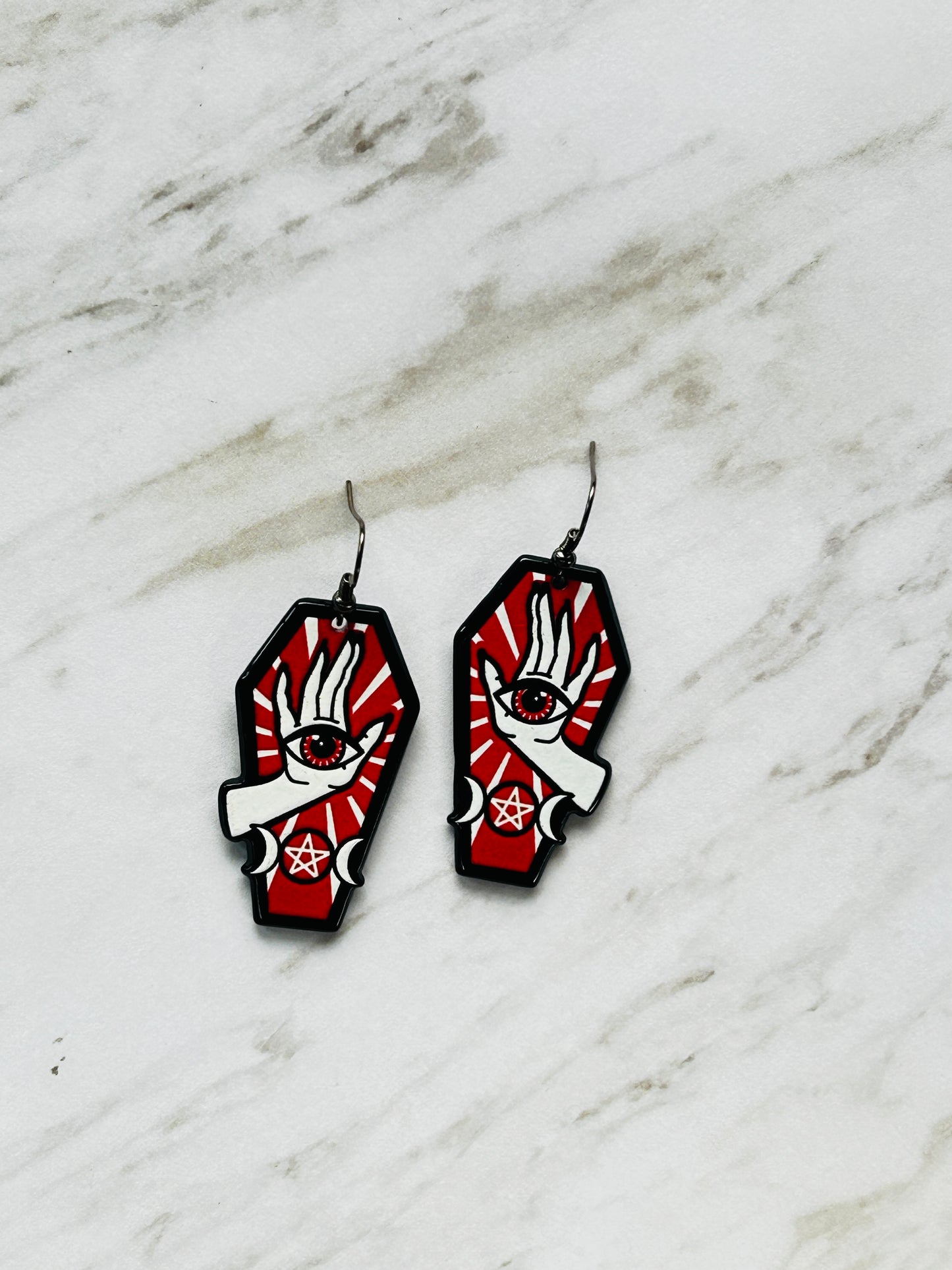 Divine Sight Coffin Earrings