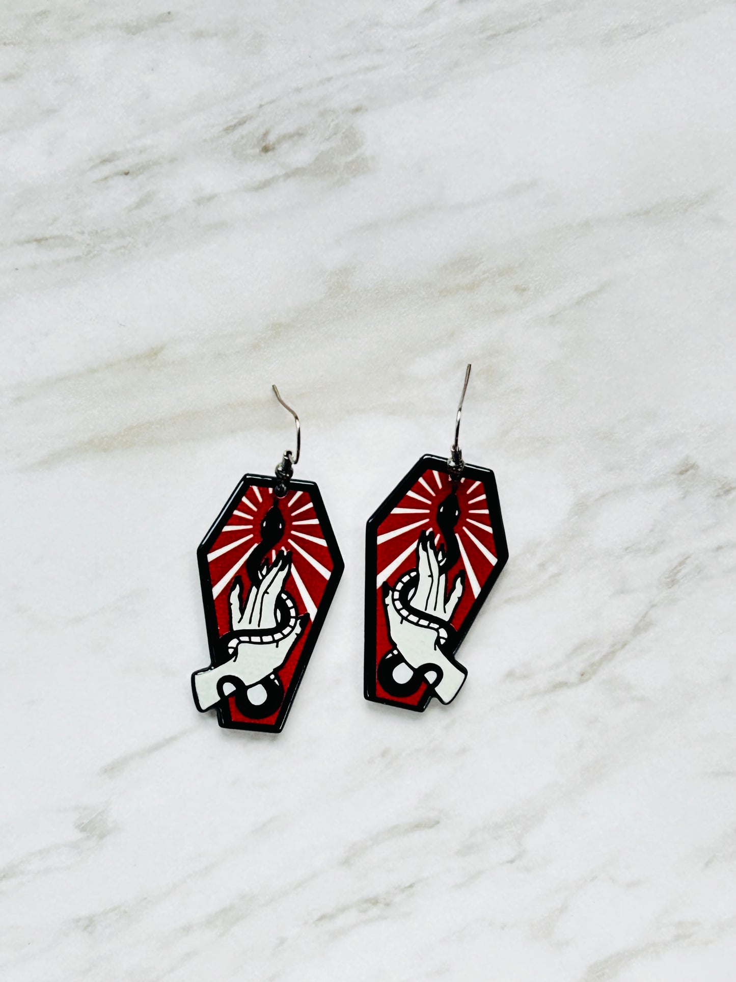 Transformation Coffin Earrings