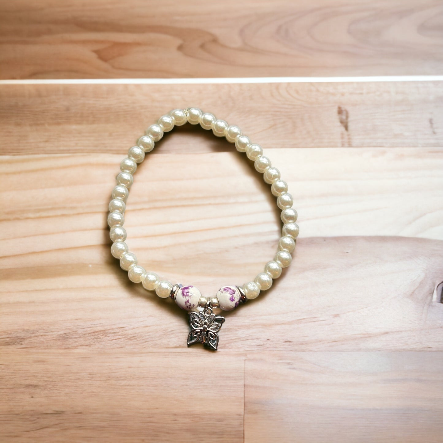 Papillon Porcelaine & Perle