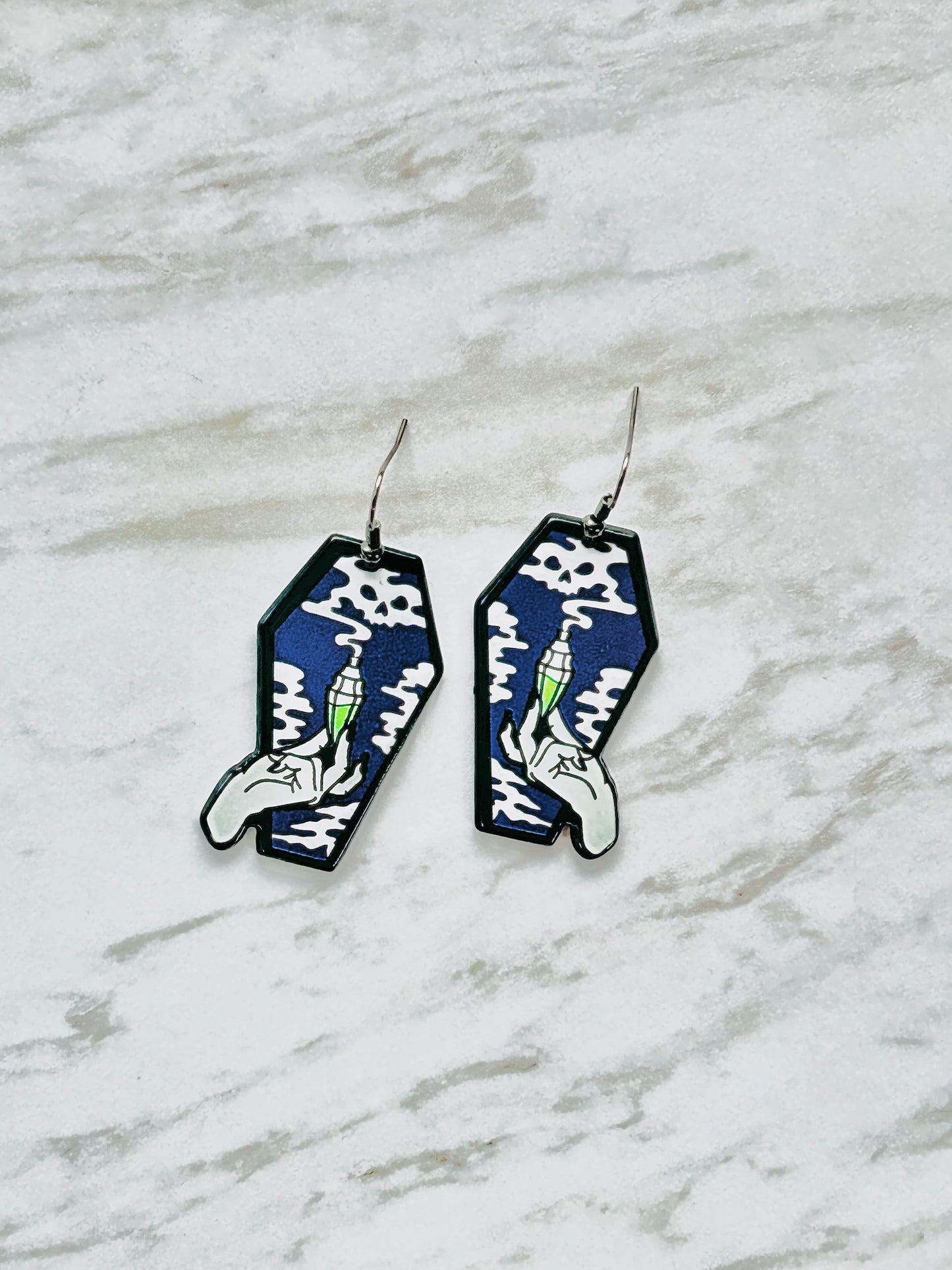 Potion Bottle Coffin Earrings