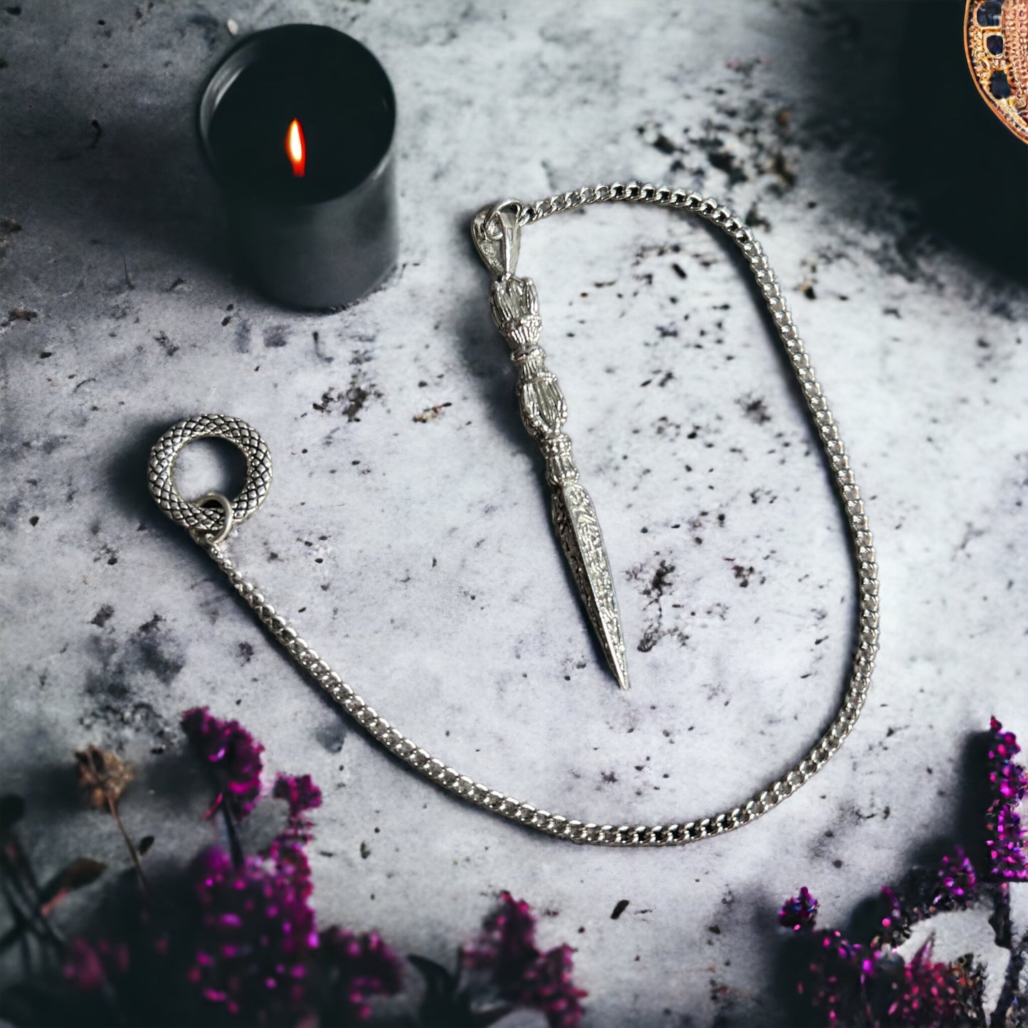 Metal Dagger Pendulum for Divination