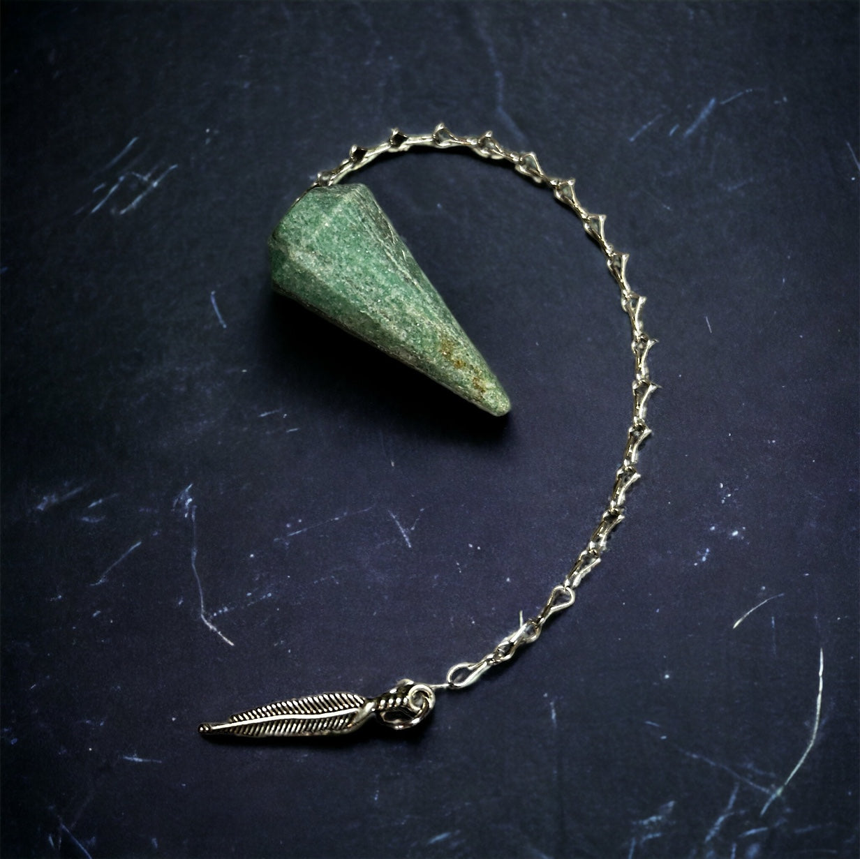 Green Aventurine Faceted Pendulum