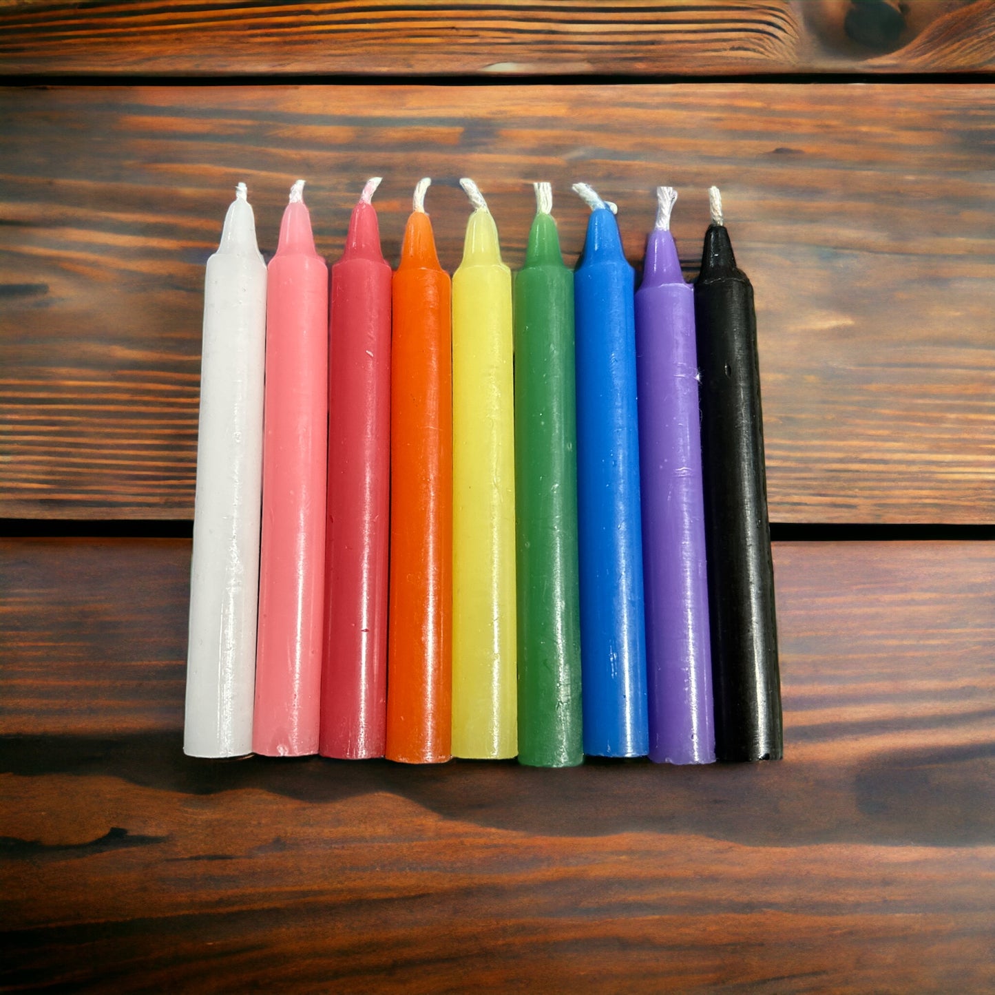 9 Coloured 4" Chime Candles for Spell Work