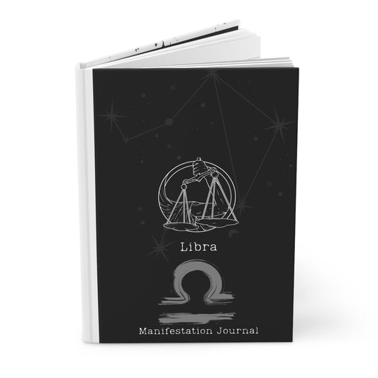 Libra Zodiac Matte Hardcover Manifestation Journal