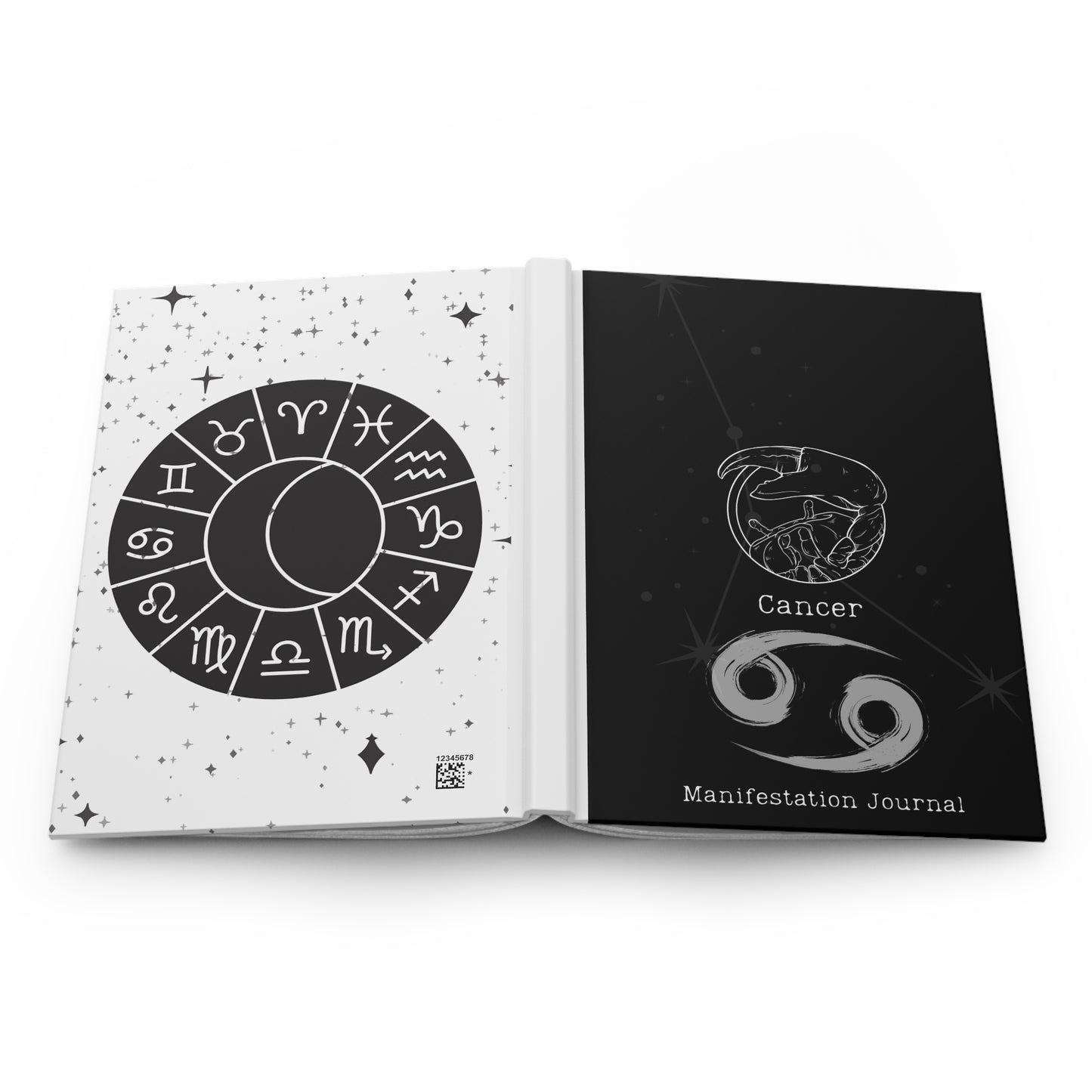 Cancer Zodiac Matte Hardcover Manifestation Journal