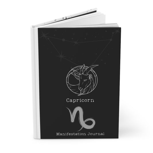 Capricorn Zodiac Matte Hardcover Manifestation Journal