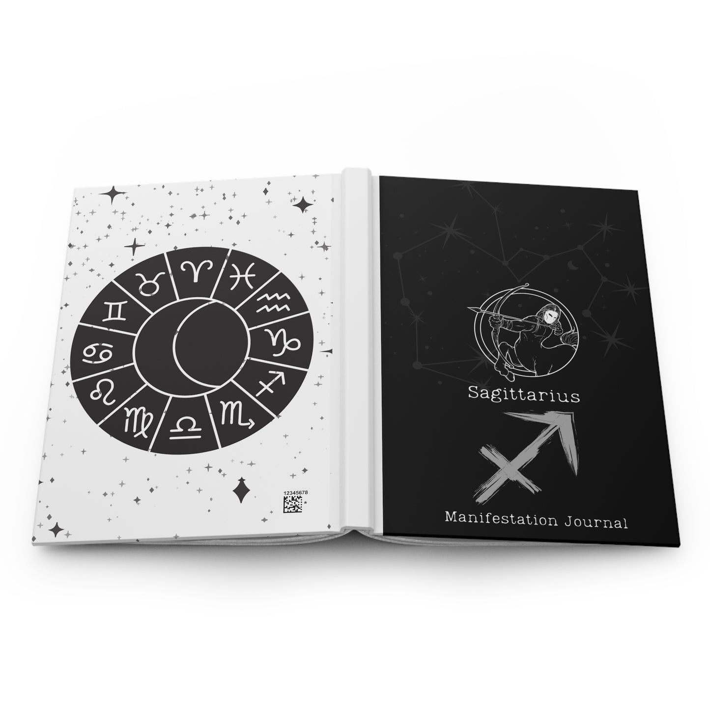 Sagittarius Zodiac Matte Hardcover Manifestation Journal