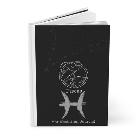 Pisces Zodiac Matte Hardcover Manifestation Journal