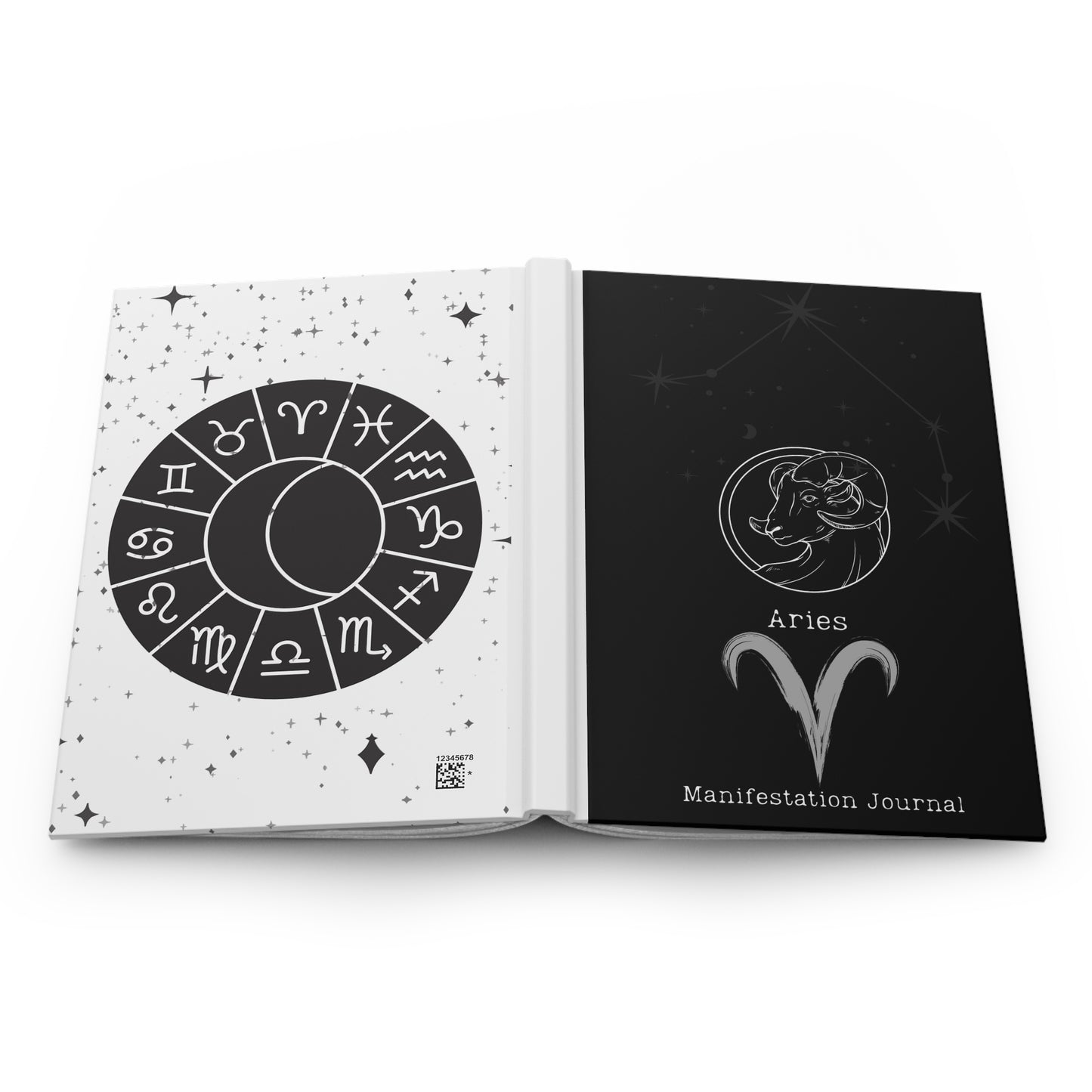 Aries Zodiac Matte Hardcover Manifestation Journal