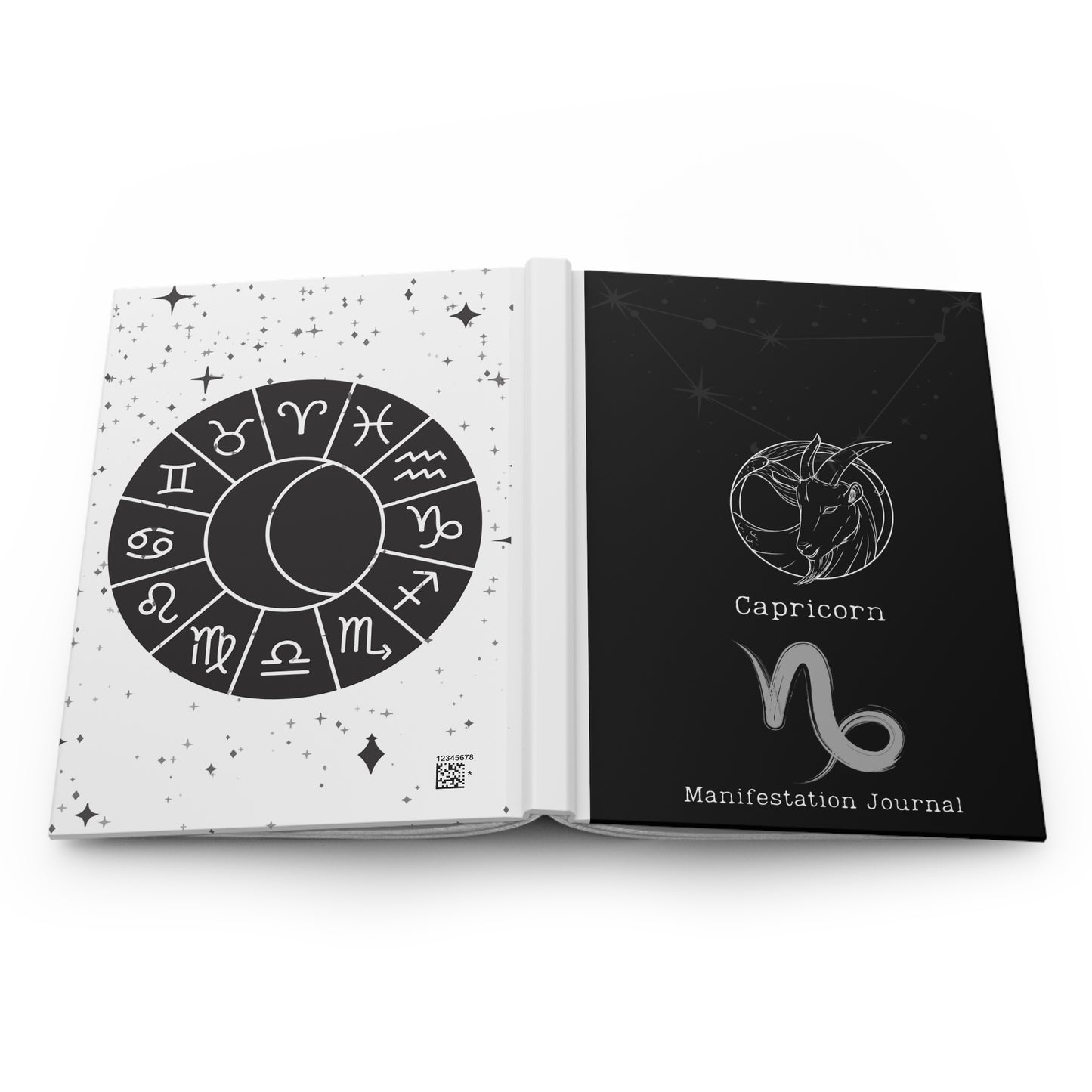 Capricorn Zodiac Matte Hardcover Manifestation Journal