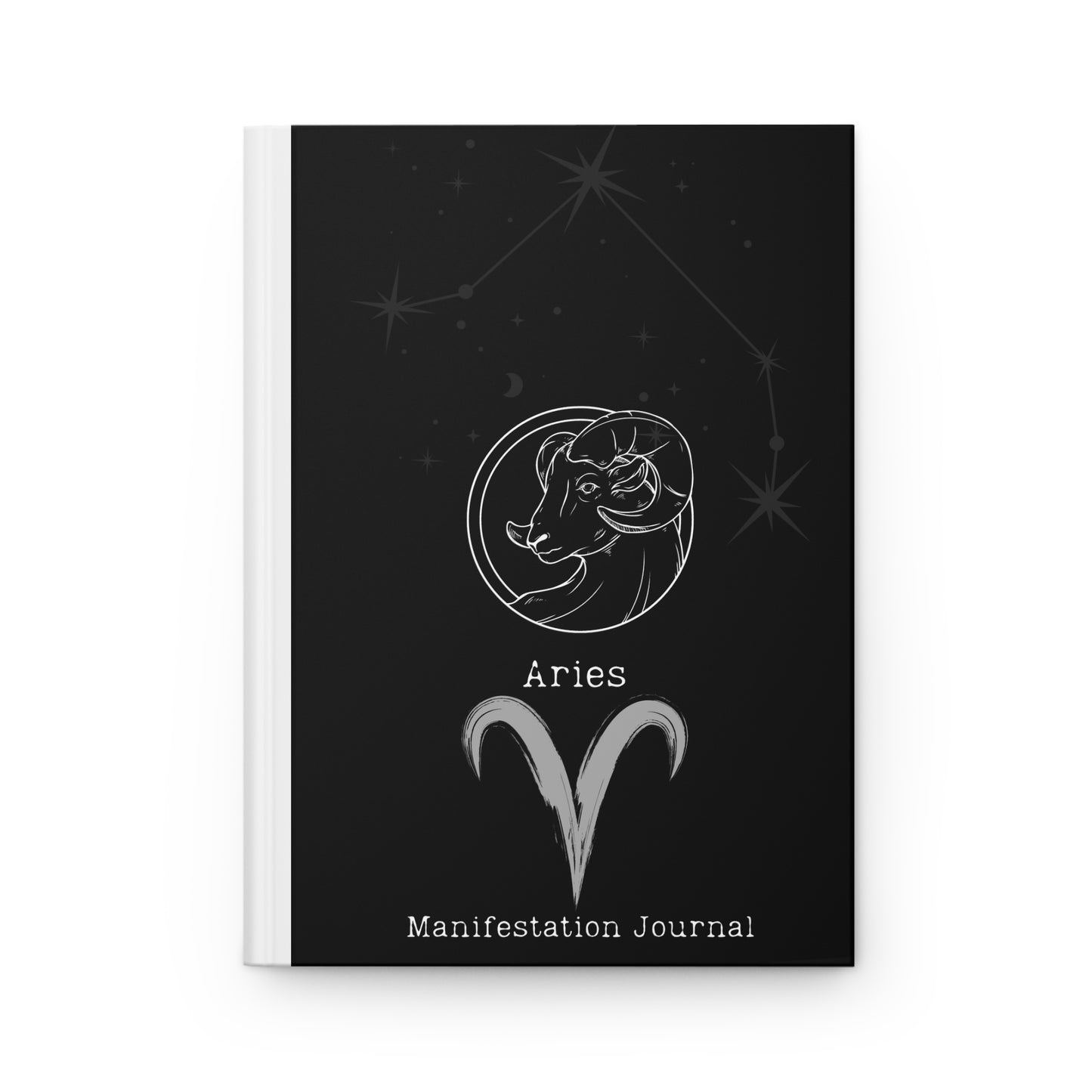 Aries Zodiac Matte Hardcover Manifestation Journal