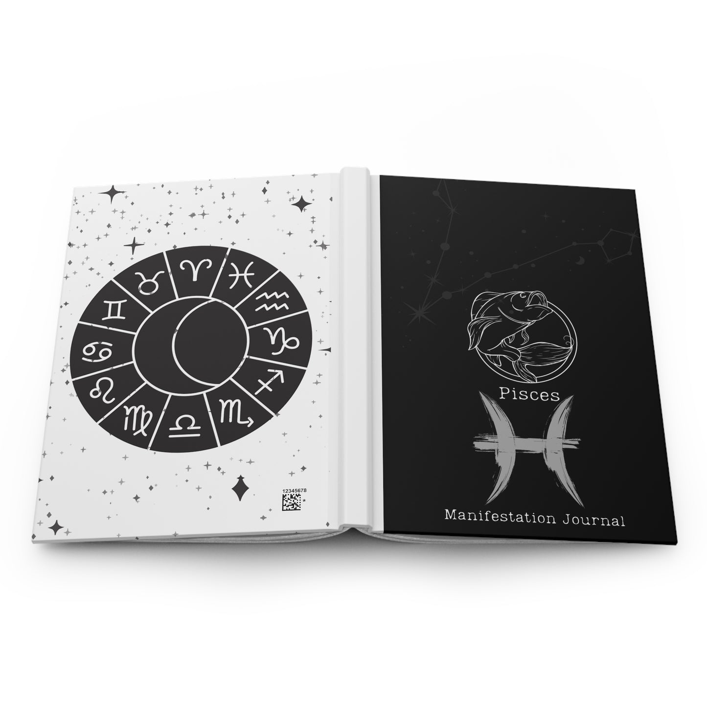 Pisces Zodiac Matte Hardcover Manifestation Journal