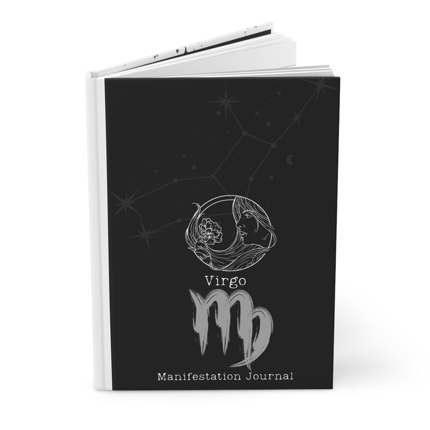 Virgo Zodiac Matte Hardcover Manifestation Journal