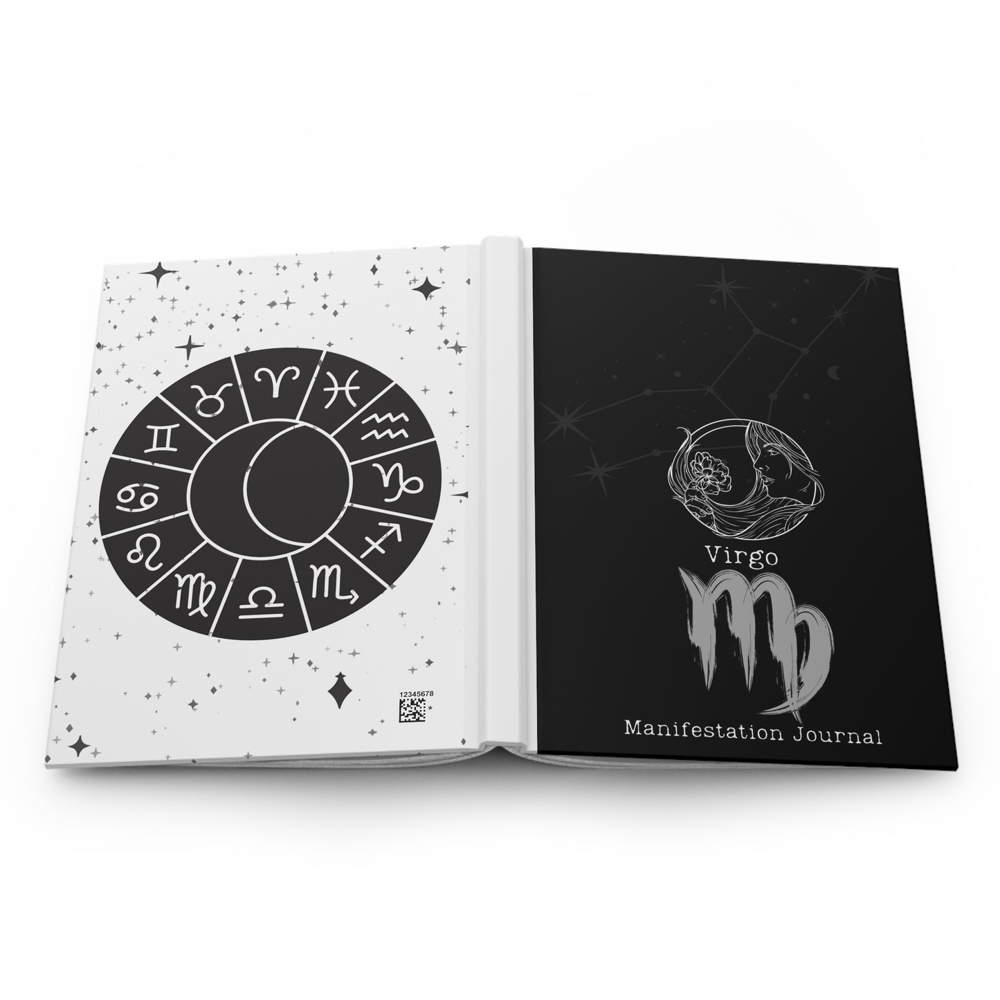 Virgo Zodiac Matte Hardcover Manifestation Journal