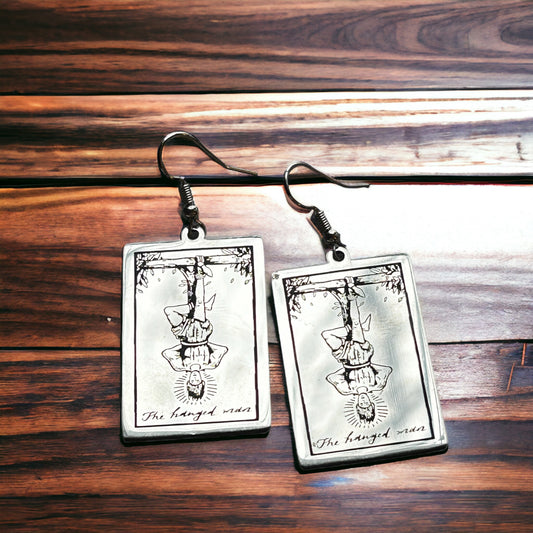 The Hanged Man Tarot Card Earrings