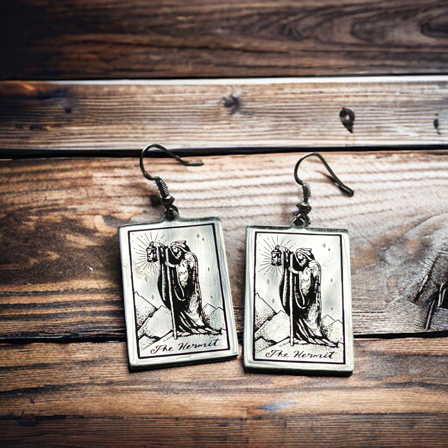 The Hermit Tarot Card Earrings